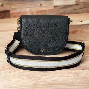 The Marc Jacobs Black Courier Mini Leather Saddle Bag NWOT HTF